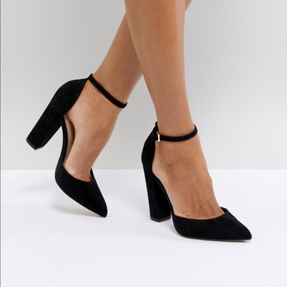 aldo nicholes block heel court shoes